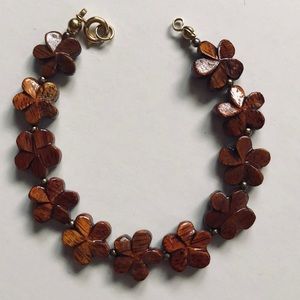 Jewelry - Flowered Koa Wood Bracelet from Hawaii Jewelry - Flowered Koa Wood Bracelet from Hawaii
